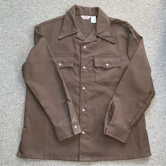 Levi's Vintage Large Brown Made in USA Gold Tab 70s Trucker Jacket 60517-4427 - Picture 2 of 7